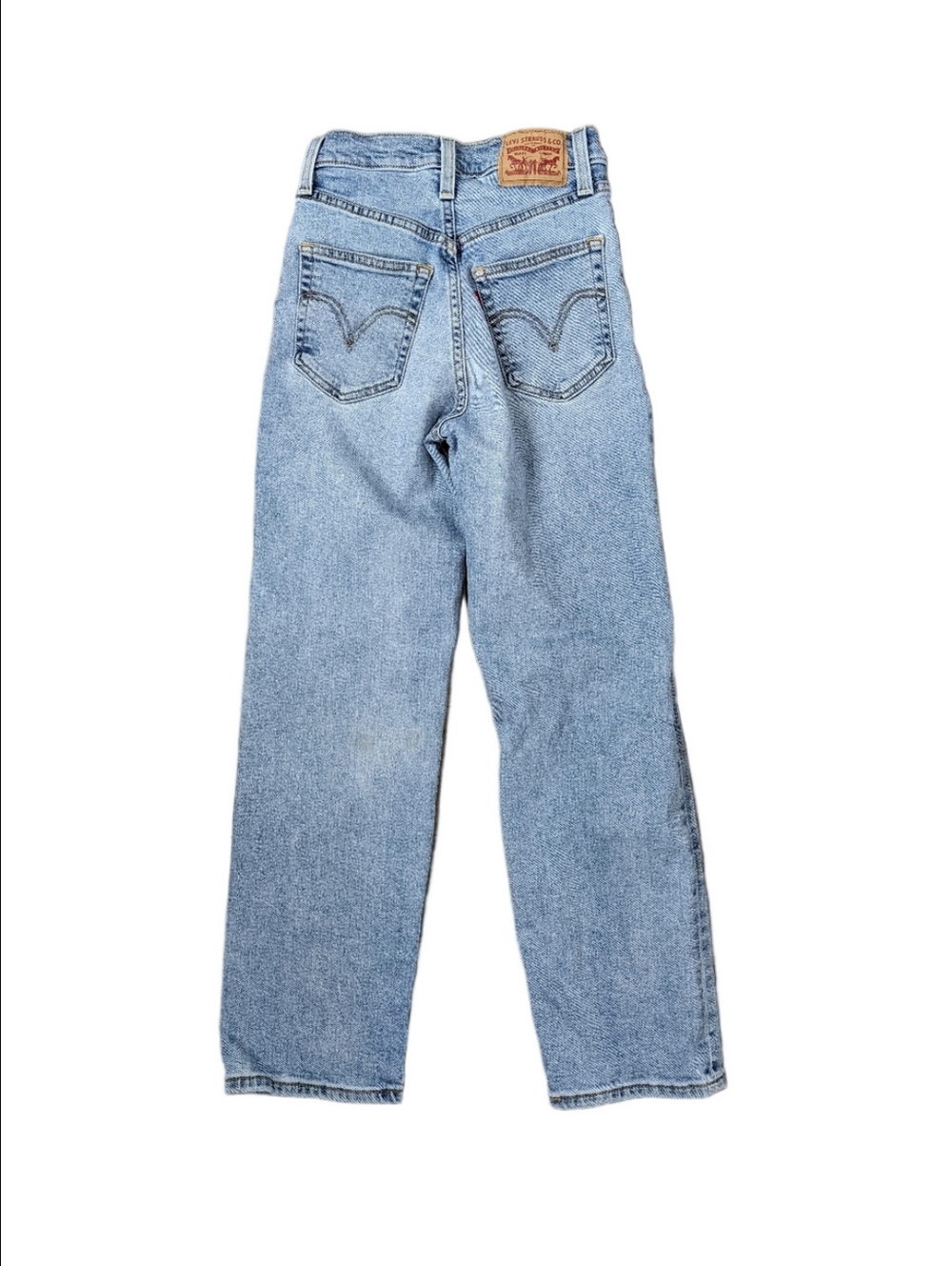Levi's Women's Jeans Ribcage Straight Ankle Size 23 L27 Blue Cotton Blend - Picture 13 of 14